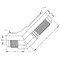 World Wide Fittings Male JIC to Male JIC Bulkhead 45 Deg. Elbow F5375X16X16 - alternate 2
